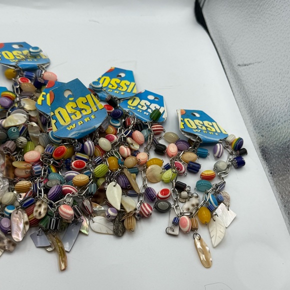 Vintage large lot of Fossil ware Multicolor Bead necklace - Picture 4 of 5